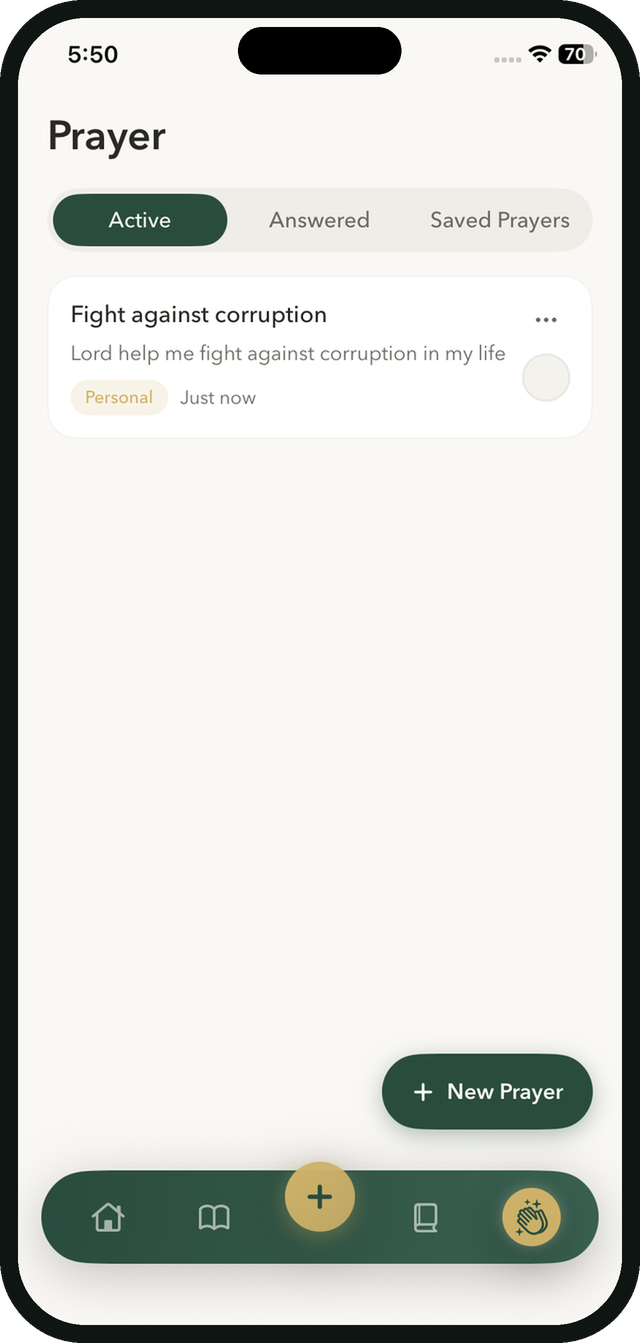 Prayer screen
