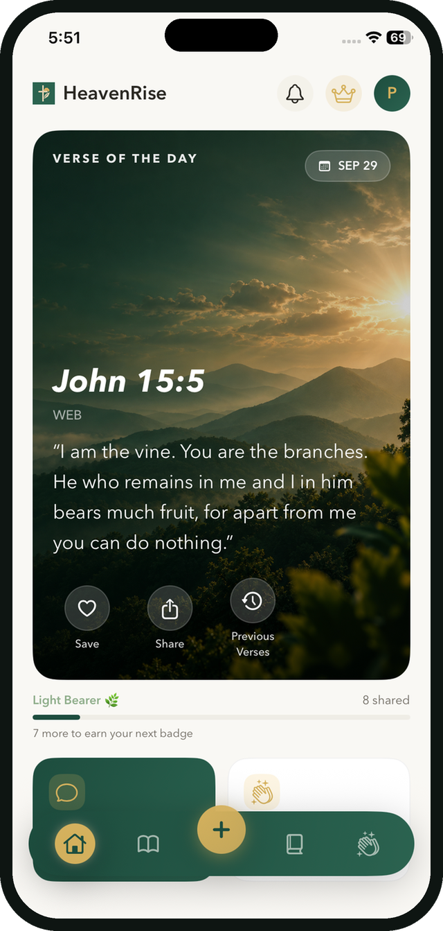 Verse of the Day screen